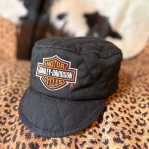 Vintage Harley-Davidson Quilted Black Cap